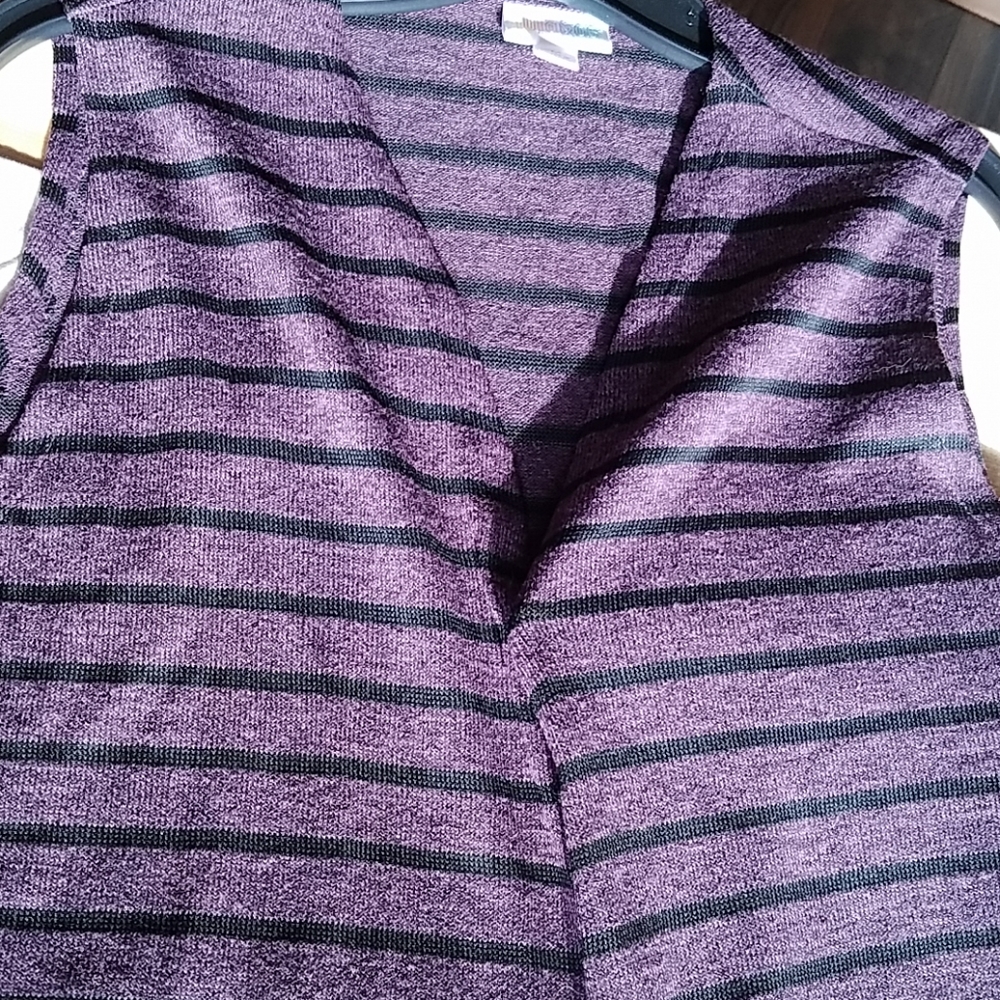 NWT LLR M Striped Joy Vest Cover-up